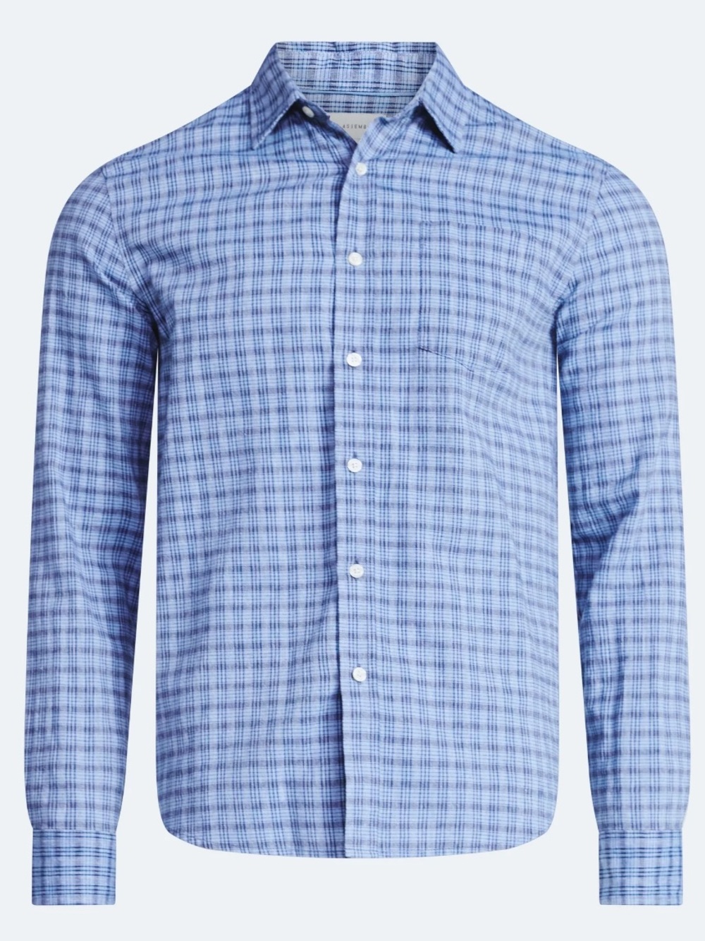 Free Assembly Men’s Linen Blend Shirt with Long Sleeves